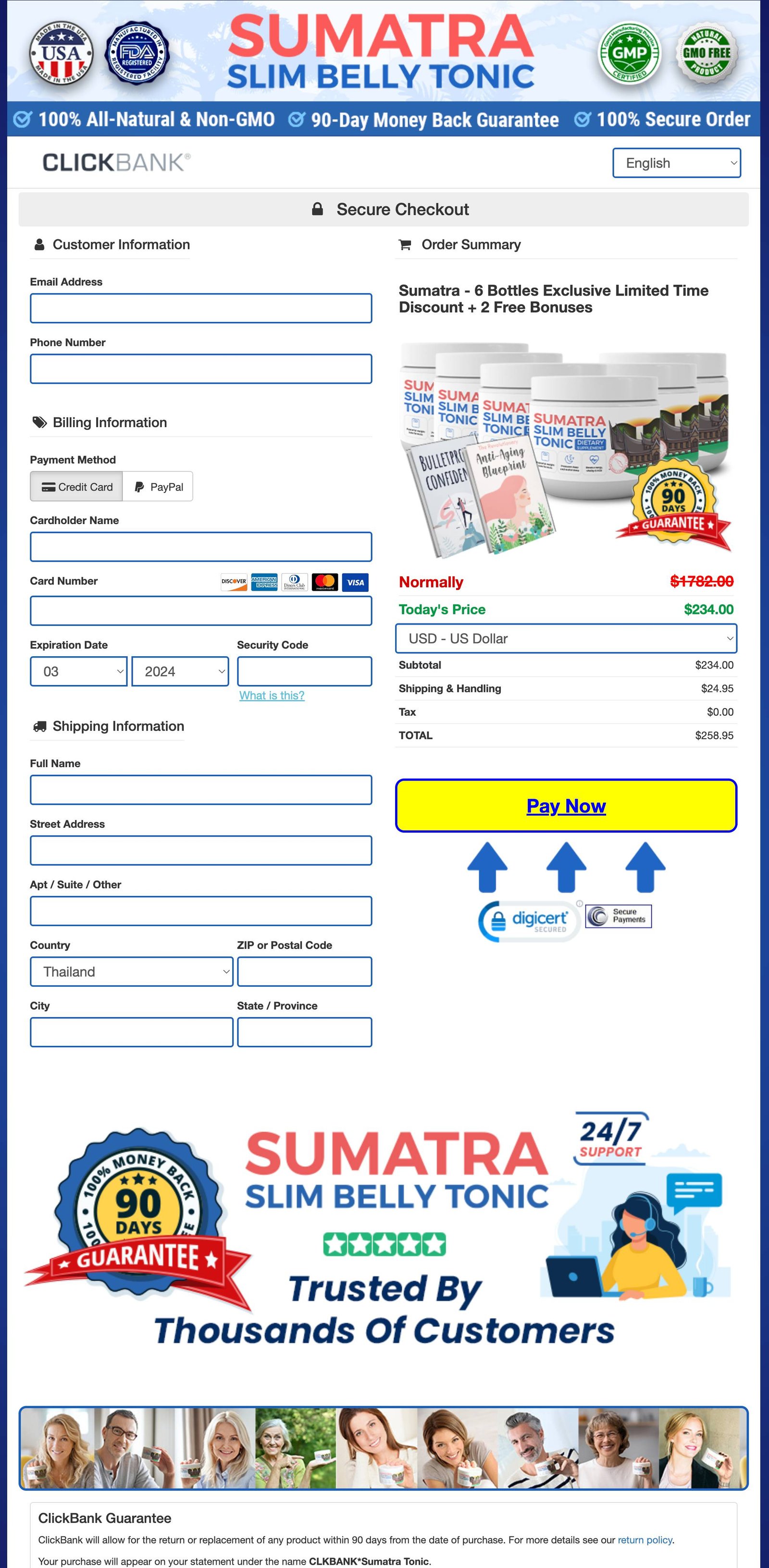 Sumatra Slim Belly Tonic - Order Page